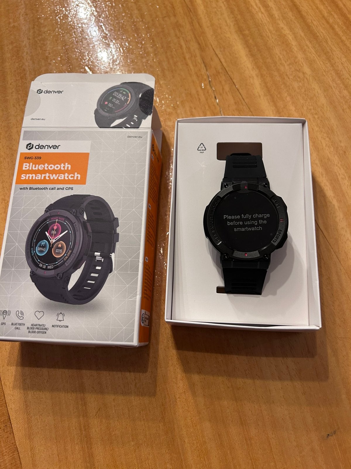 Denver SWG339 smartwatch met GPS , nieuw, Ophalen, Zwart, Nieuw, Hoogte