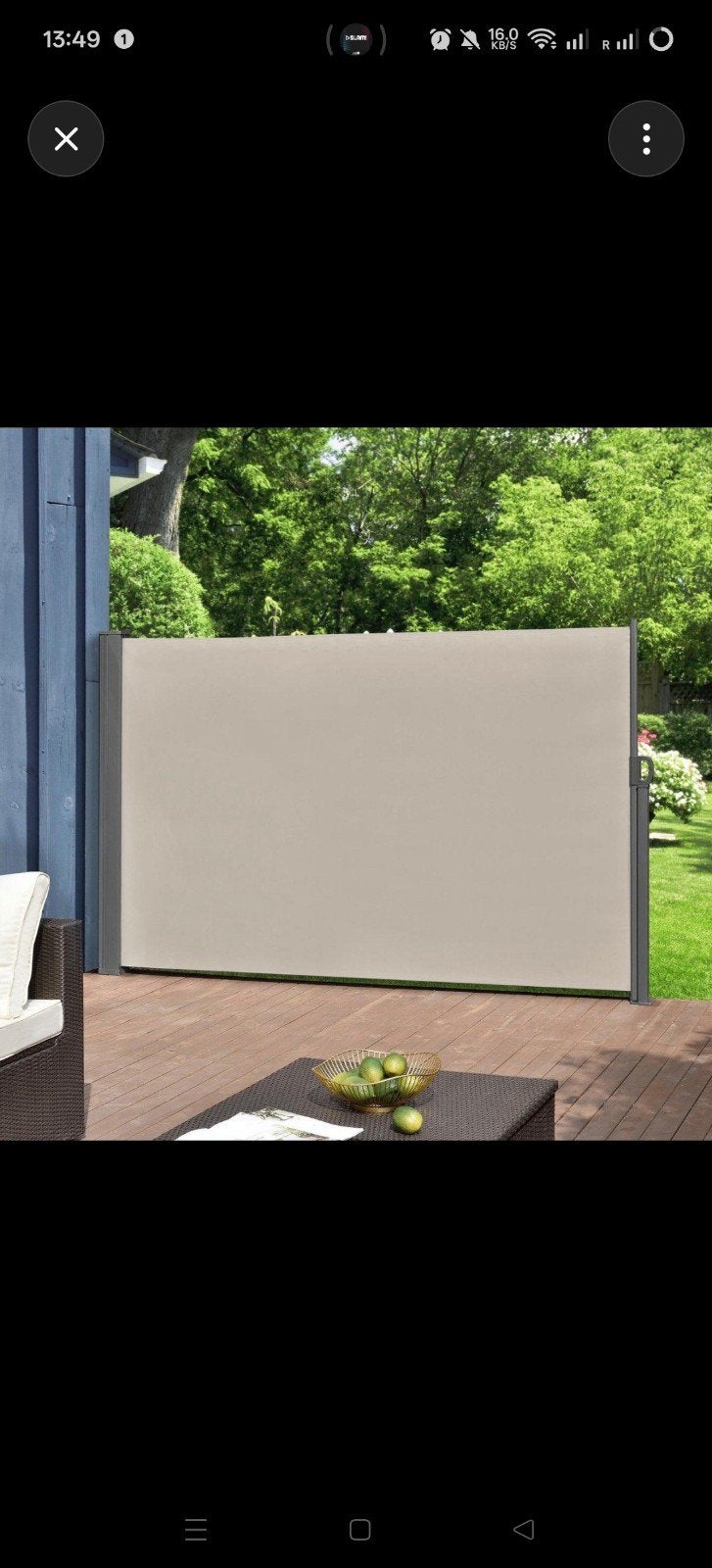Beliani Zijscherm Terras Windscherm Balkon Scherm 300x160cm, Ophalen, Nieuw, 250 cm tot 450 cm, Screen