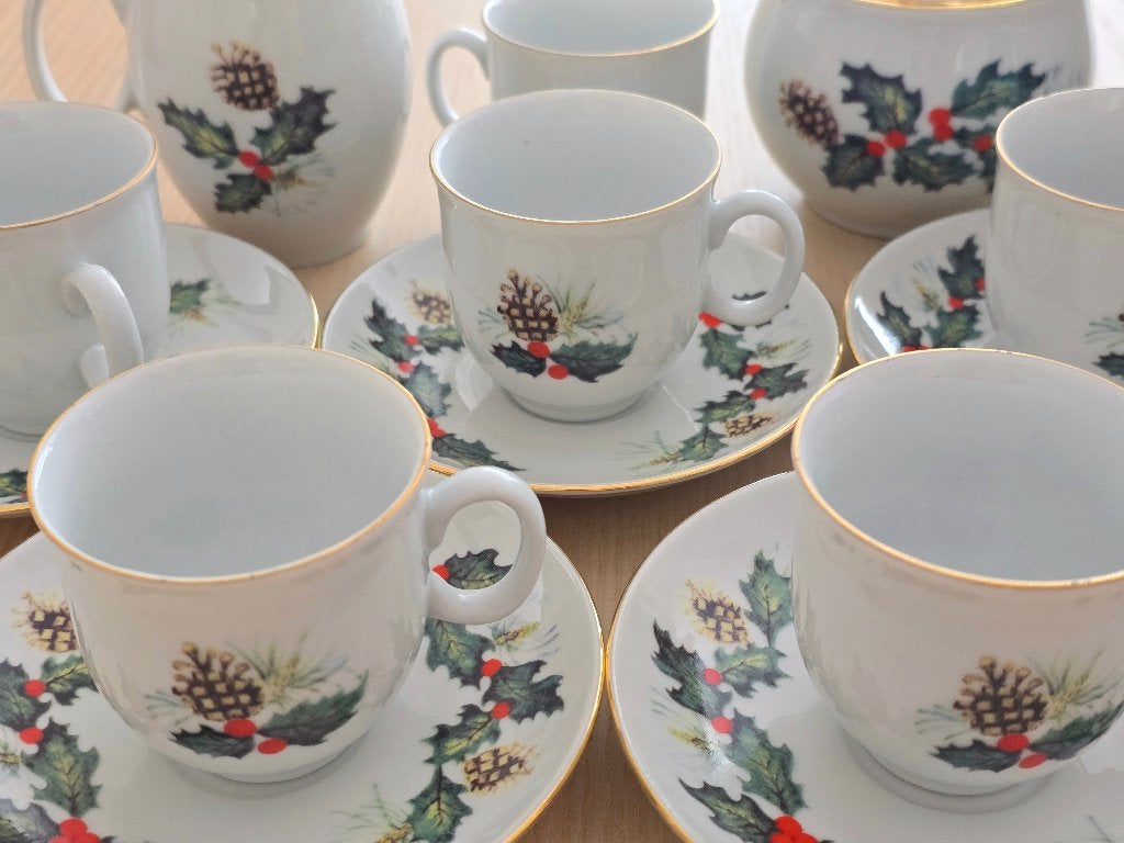 Koffieservies Premium Porcelain Tsjechoslowakije ongebruikt, Antiek en Kunst, Ophalen of Verzenden