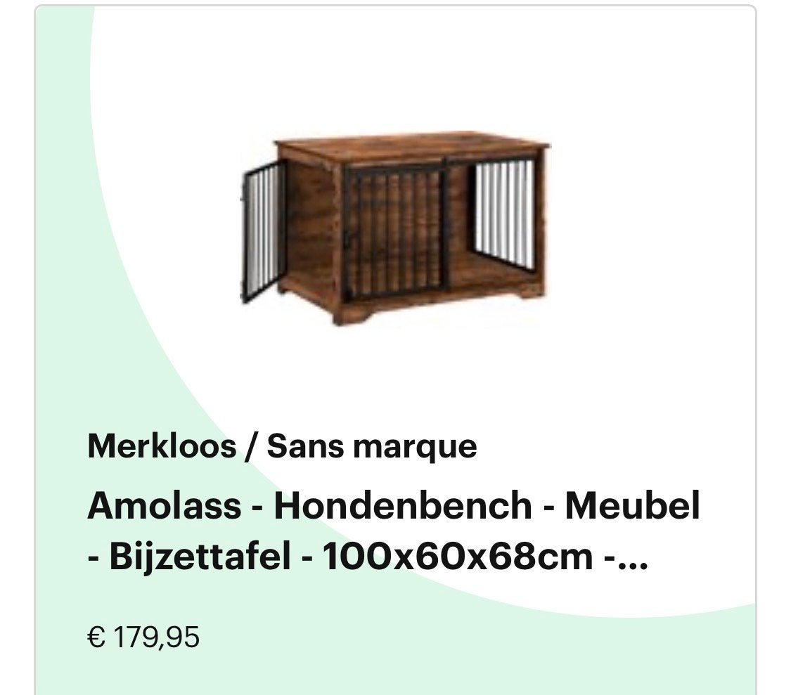 Hondenbench meubel, Ophalen, Zo goed als nieuw