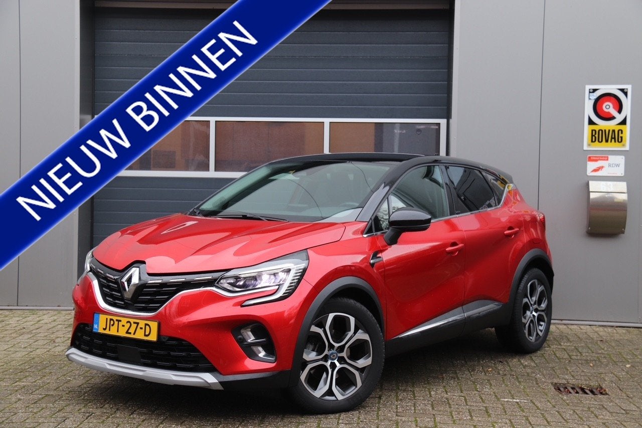 Renault Captur 1.6 E-Tech Plug-in Hybrid 160 Intens, Camera,, 77 km/l, Gebruikt, 4 cilinders, Leder en Stof
