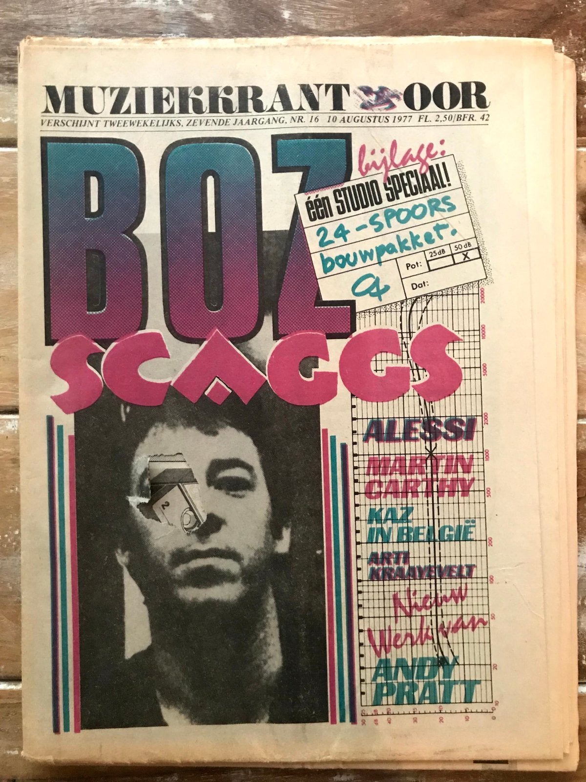 Muziekkrant OOR 1977 BOZ SCAGGS Bonny Raitt MARTIN CARTHY, Ophalen of Verzenden, Gelezen, Muziek, Film of Tv