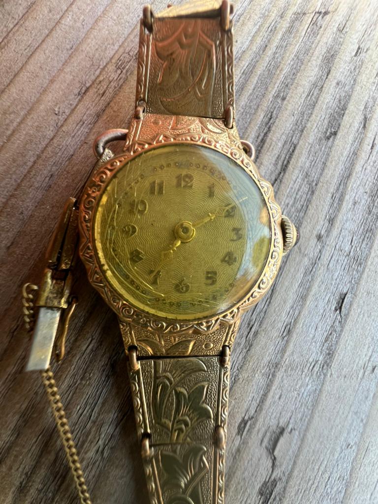 Antiek Kasper horloge 20 Mikron Walz-Gold-Double (Opknapper), Overige merken, Gebruikt, Polshorloge, Ophalen of Verzenden