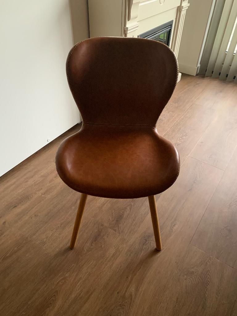 Eetkamer stoelen, Huis en Inrichting, Stoelen, Ophalen, Zo goed als nieuw, Bruin, Vier