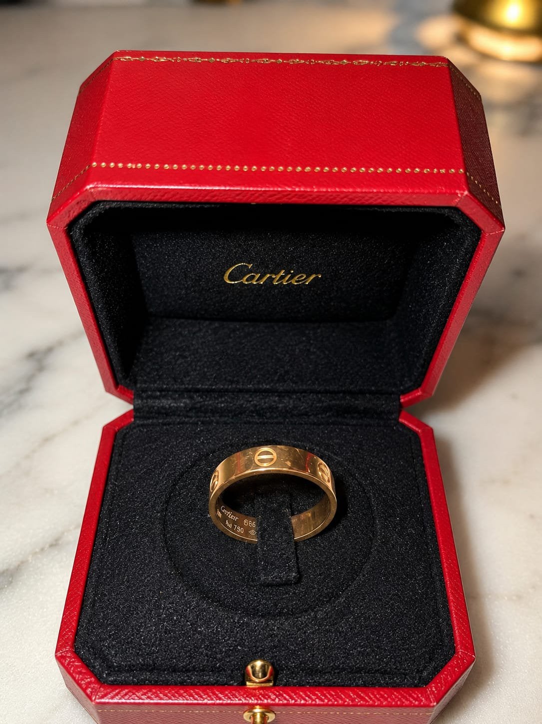 Cartier ring heren model rose goud full set, Sieraden, Tassen en Uiterlijk, 20 of groter, Ophalen of Verzenden, Zo goed als nieuw
