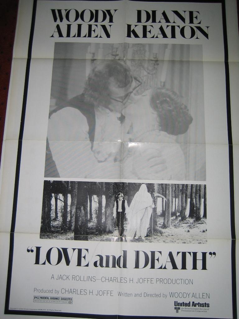 Diane Keaton origineel USA filmposter 'Love and Death', Ophalen of Verzenden, Zo goed als nieuw, Film, Poster
