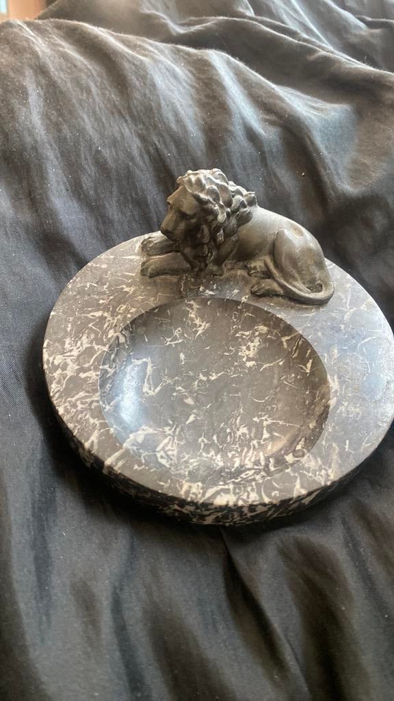 marmeren vide-poche (schaaltje voor kleine voorwerpen, Ophalen of Verzenden, Zo goed als nieuw, Rond, Metaal