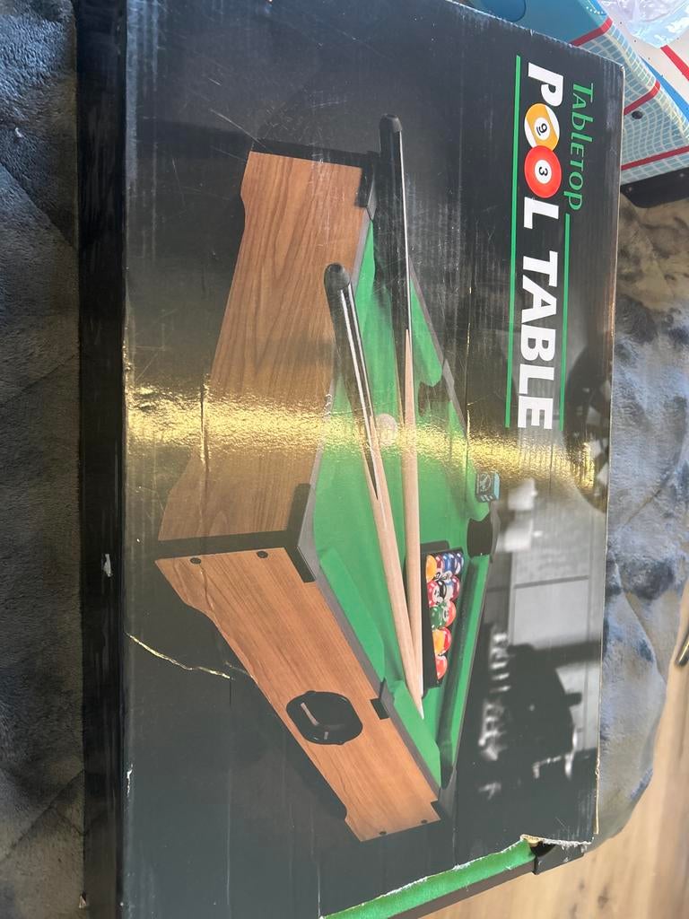 Compacte Tafel Pooltafel - Nieuw in Doos, Sport en Fitness, Biljarten en Poolen, Ophalen, Nieuw, Pooltafel
