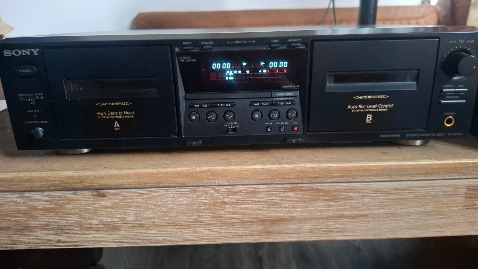 Sony TC-WE475 Dubbel Cassettedeck met Auto-reverse, Audio, Tv en Foto, Cassettedecks, Ophalen of Verzenden, Dubbel, Sony, Auto-reverse
