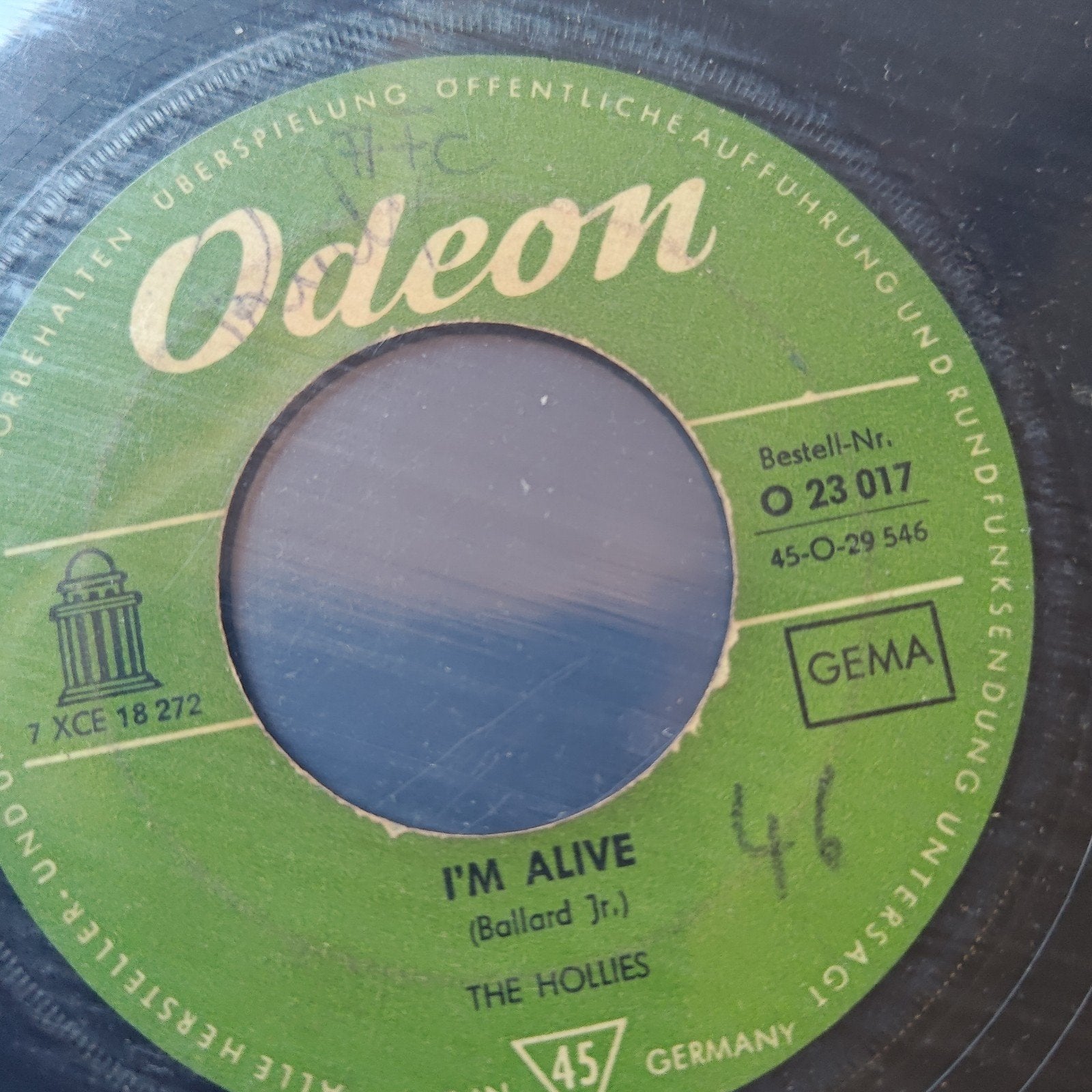 The Hollies - I'm Alive (Odeon 45 RPM Vinyl Single), Gebruikt, 7 inch, Ophalen of Verzenden, Pop