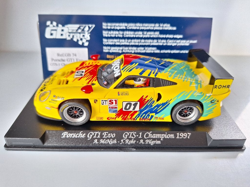 Fly Porsche 911 Gt1 Evo Champion 97 GB74 Nergens Goedkoper, Overige merken, Racebaan, Fly, Nieuw