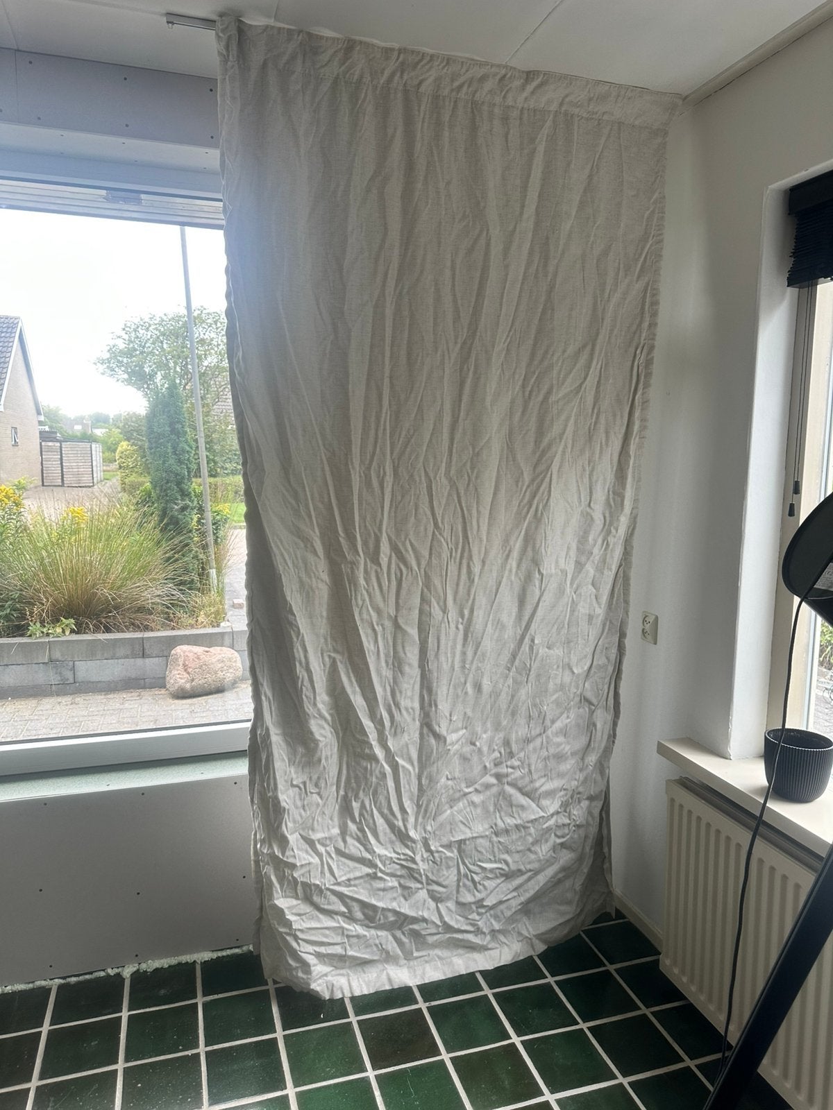 2 cremekleurige gordijnen 2 keer 120 x 260cm, Ophalen of Verzenden, Zo goed als nieuw, Crème