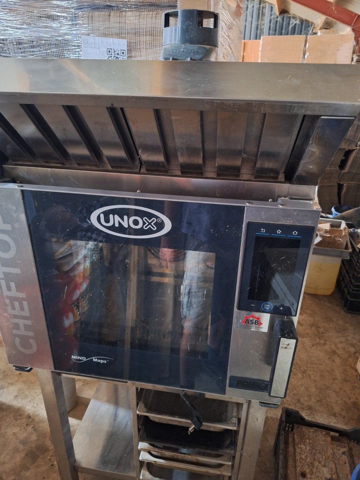 Unox ChefTop Combi-oven met afzuigkap - Horeca, Ophalen, Hete lucht, 60 cm of meer, Combi-oven