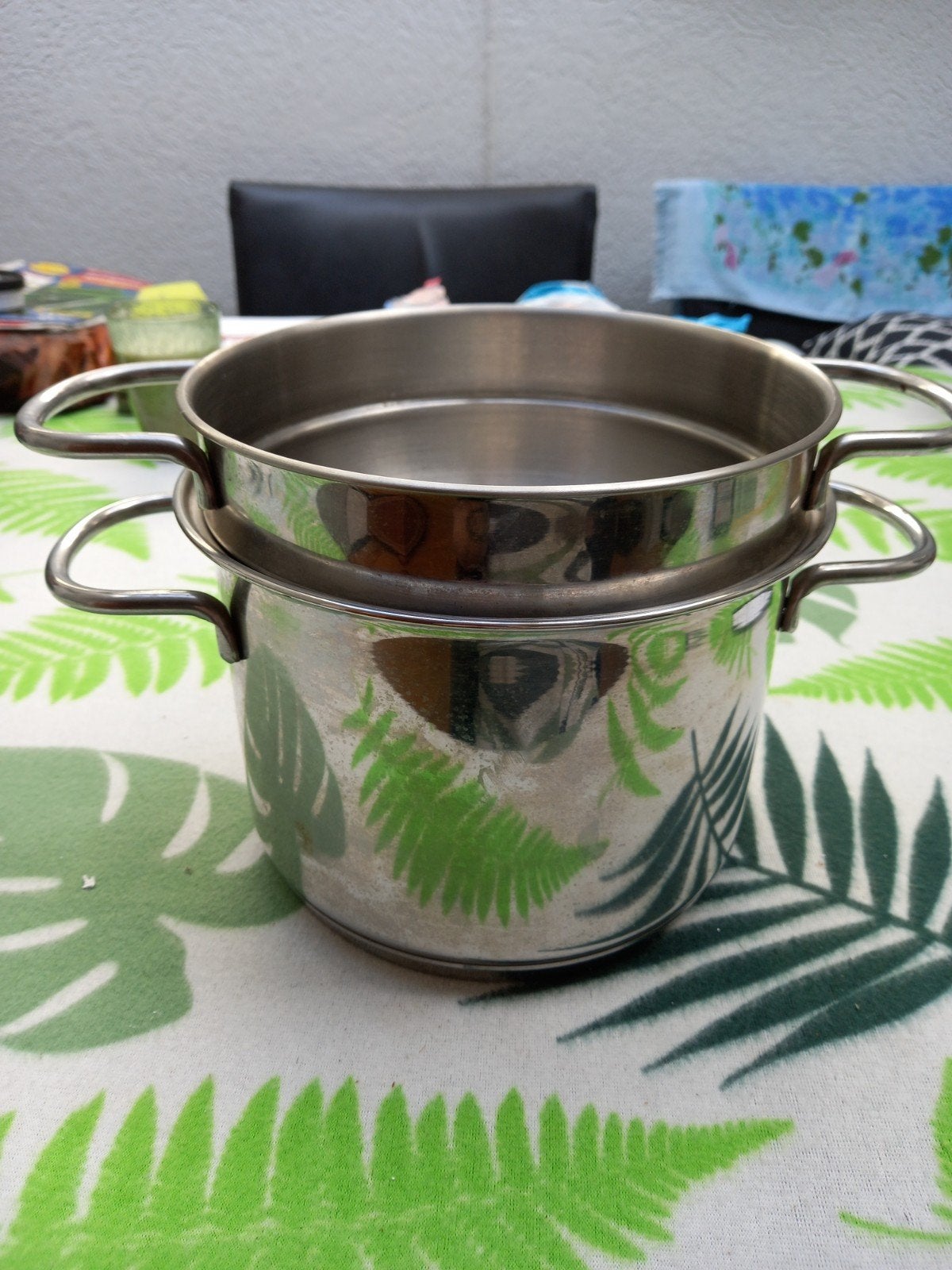 Kookpan, tevens aubain marie pan., Gebruikt, Ophalen of Verzenden, Rvs, Kookpan