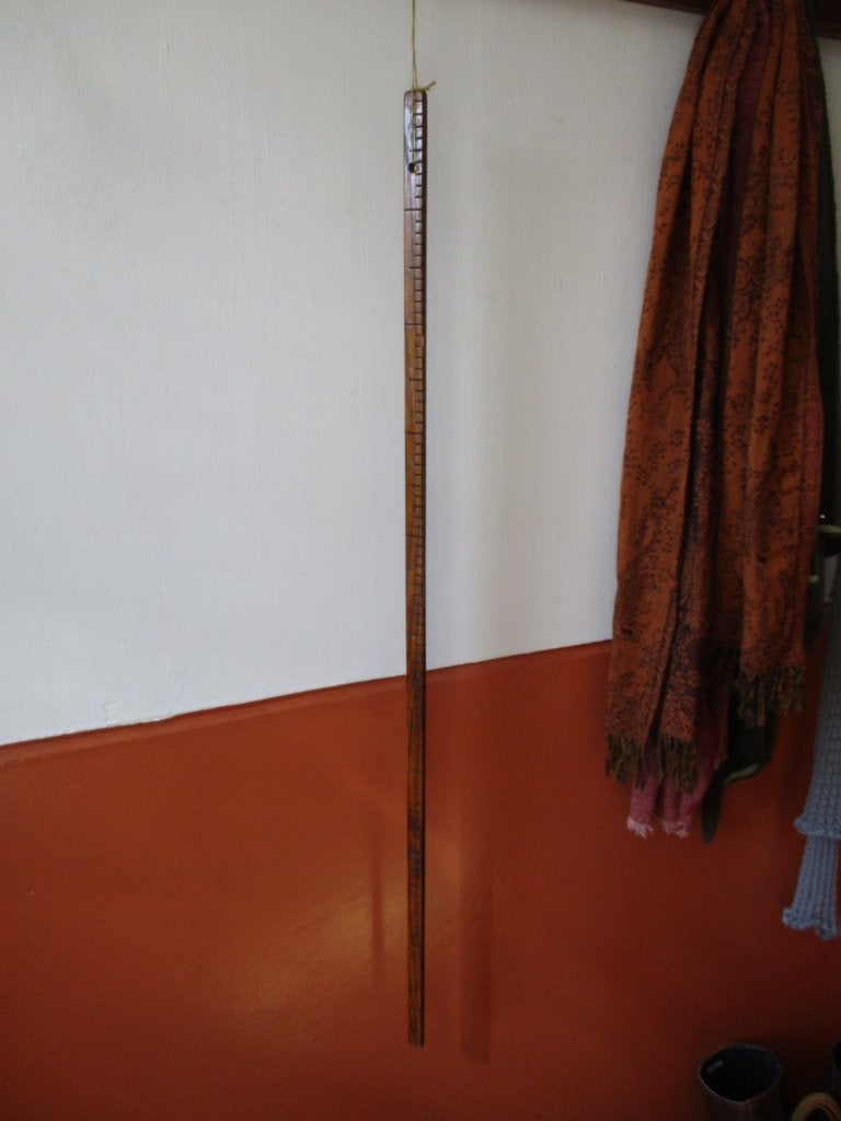 Oude houten meetlat 1 meter, Ophalen of Verzenden