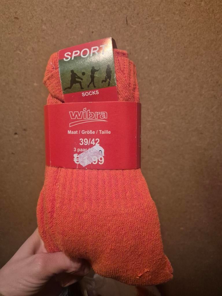 36 paar nieuwe oranje sportsokken - Maten 35-42, Overige kleuren, Wibra, Nieuw, Ophalen of Verzenden