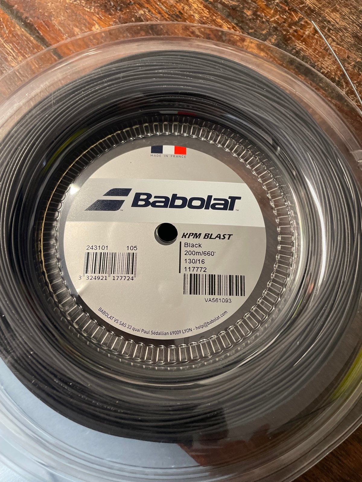Babolat RPM Blast Tennis Snaar - Zwart, 200m rol, Ophalen of Verzenden, Nieuw, Grip of Snaar, Babolat