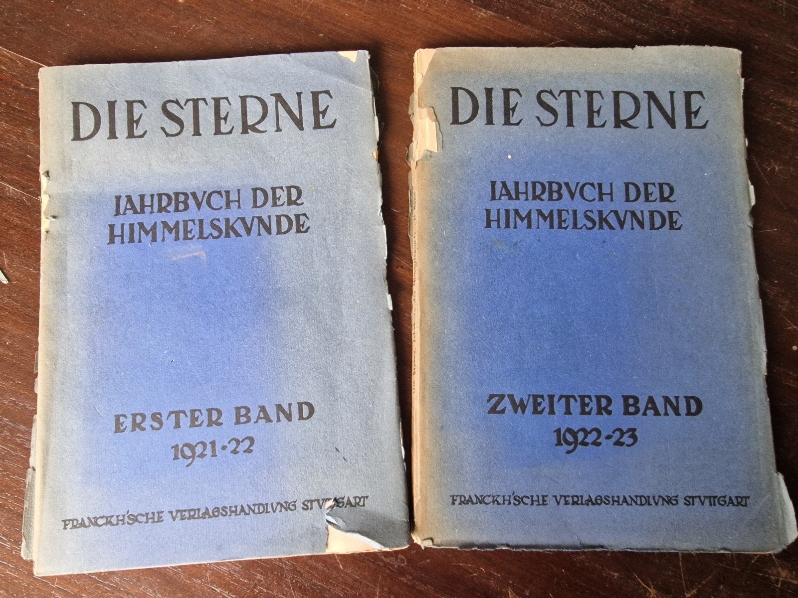Die Sterne: Jaarboek der Himmelskunde 1921/22 & 1922/23, Ophalen of Verzenden, Gelezen, R. Henseling, Natuurwetenschap