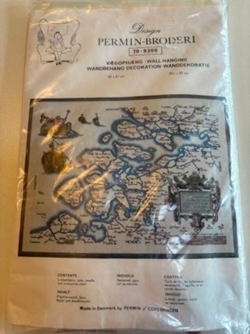 borduurpakket Permin of Copenhagen 70-9300 Kaart van Zeeland, Verzenden, Zo goed als nieuw, Handborduren, Borduurpakket