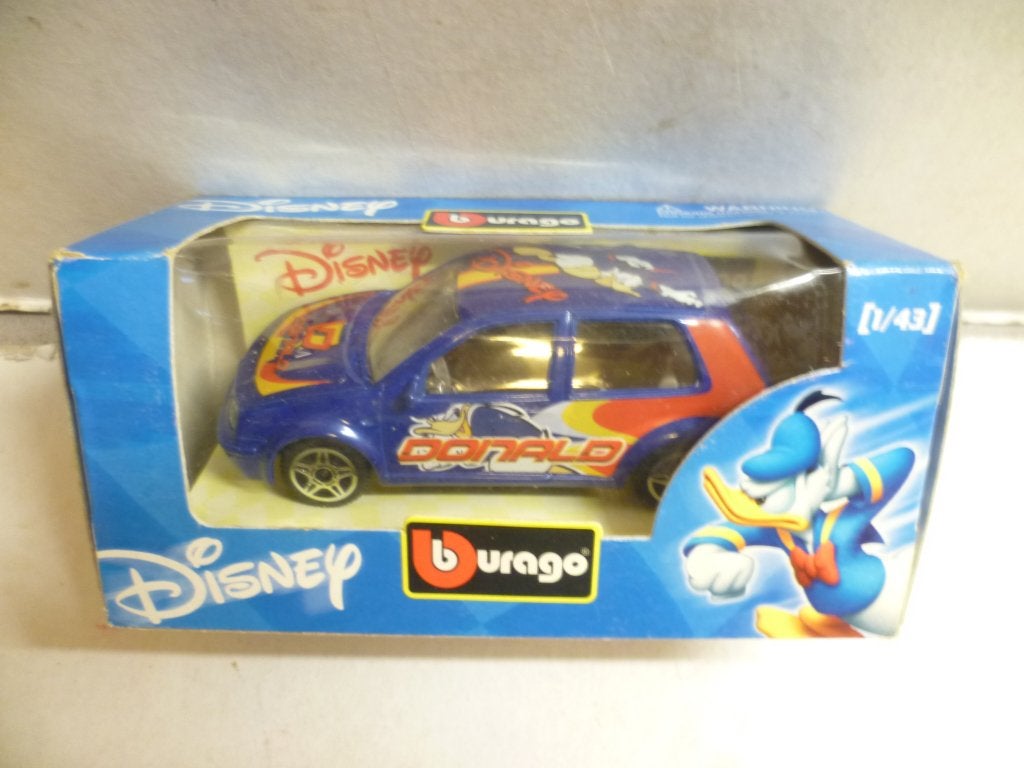 Bburago Disney Volkswagen Golf 1998 Donald Duck 1:43 auto, Ophalen of Verzenden, Nieuw, Auto, Overige merken