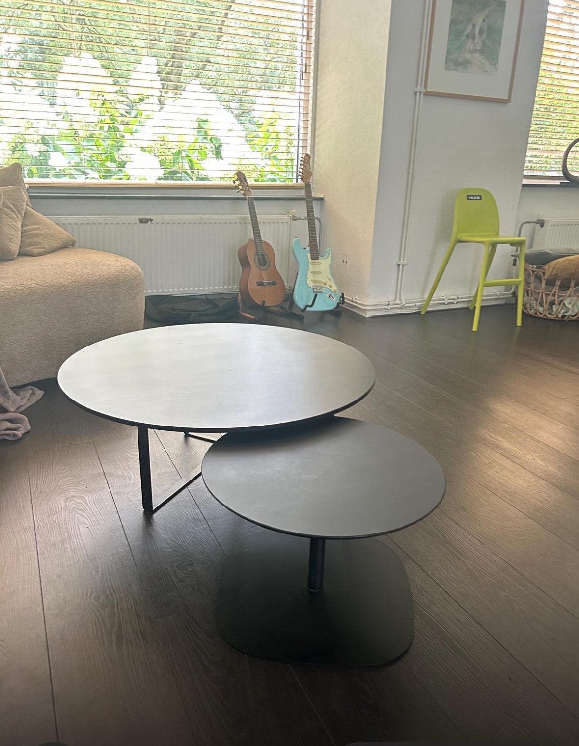 Tafel setje van 2, Ophalen, Zo goed als nieuw, Rechthoekig, 50 tot 100 cm
