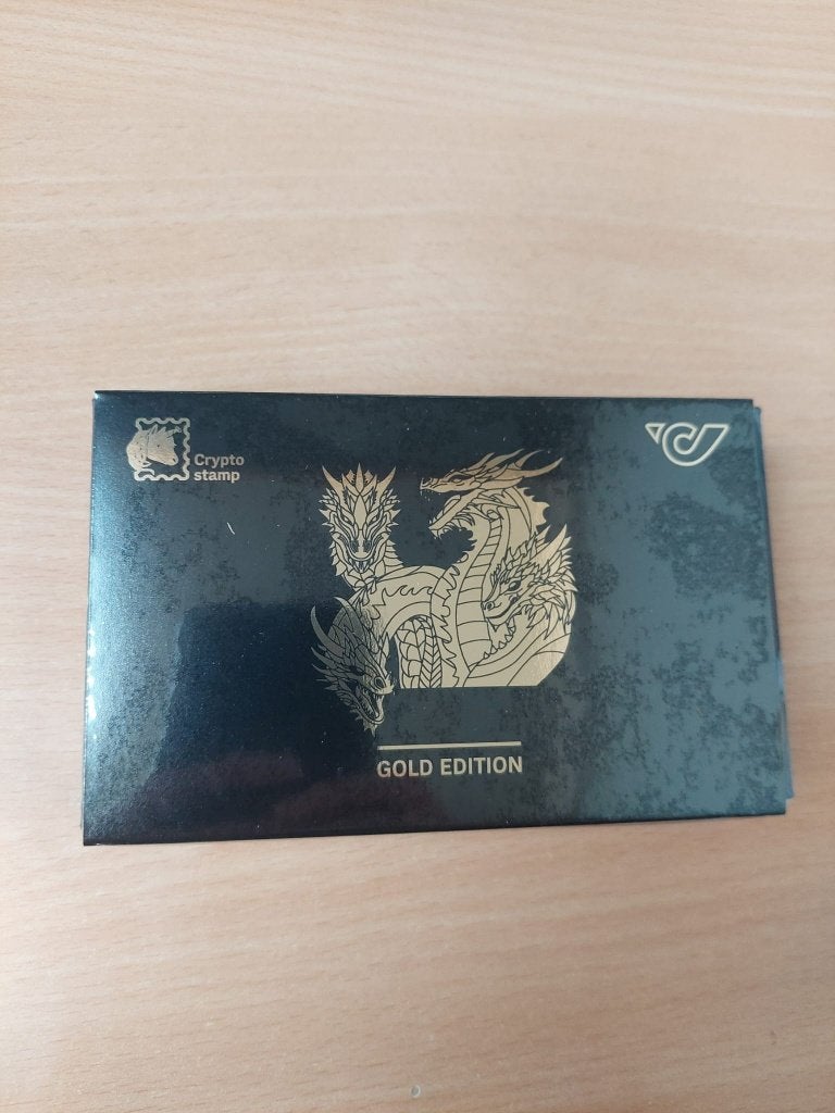 Crypto Stamp Gold Edition 2024 DRAAK (Oostenrijk), Ophalen of Verzenden, Postfris