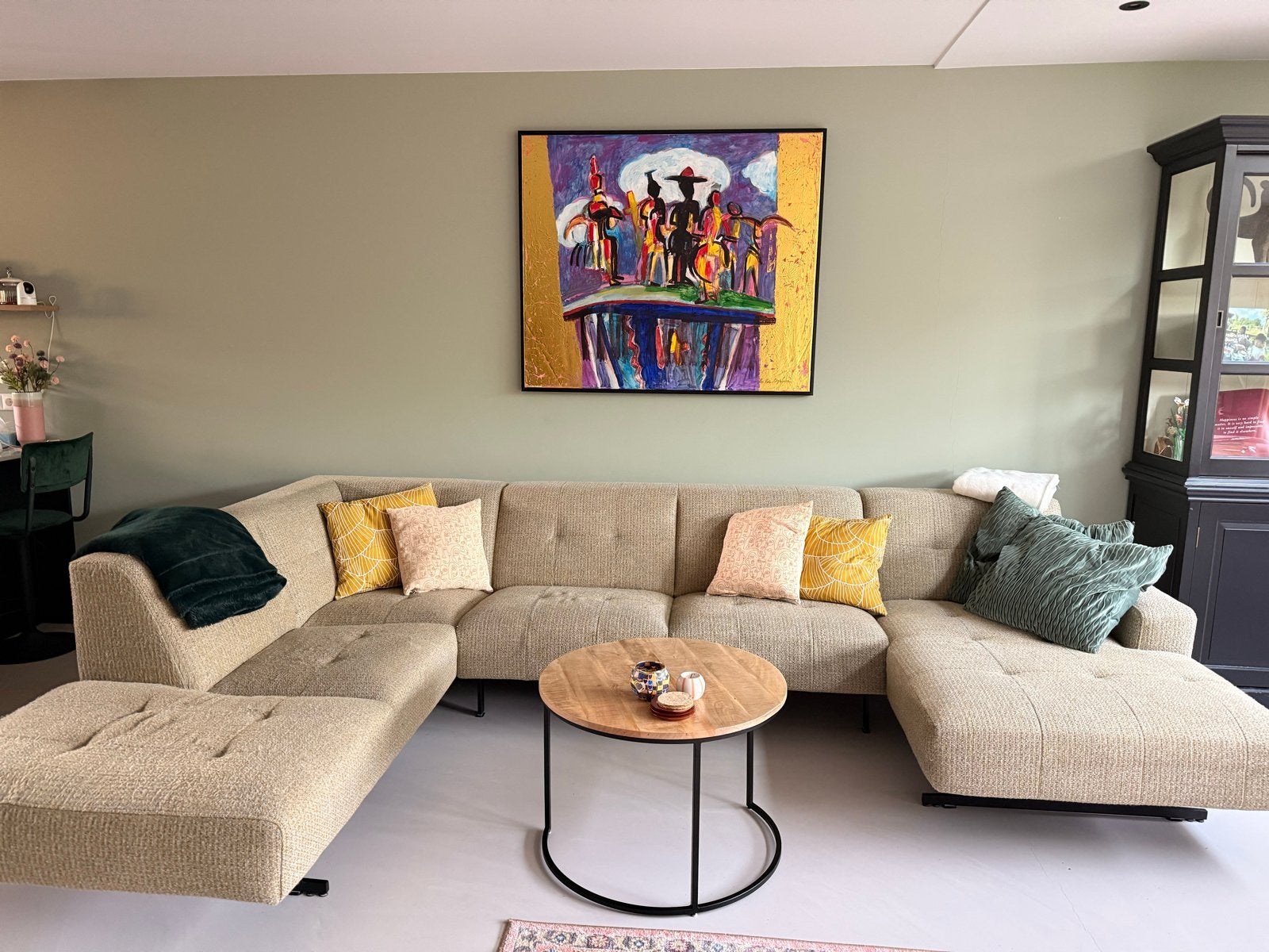 Montel Traffic Hoekbank, Huis en Inrichting, Ophalen, Hoekbank, 300 cm of meer, Zo goed als nieuw
