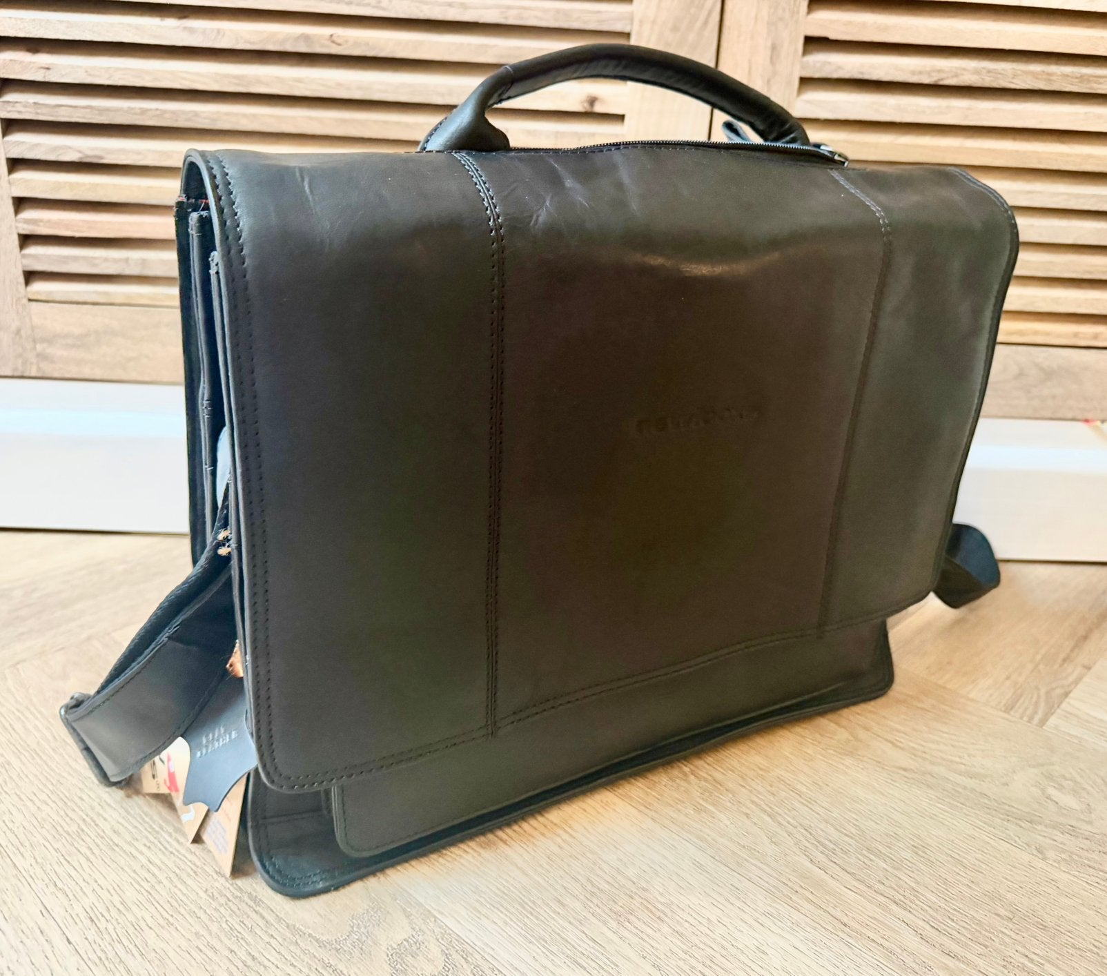 New Looxs Felini laptop / fietstas Leer - Zwart € 254,95, Meerdere vakken, 15 inch, Nieuw, Ophalen of Verzenden