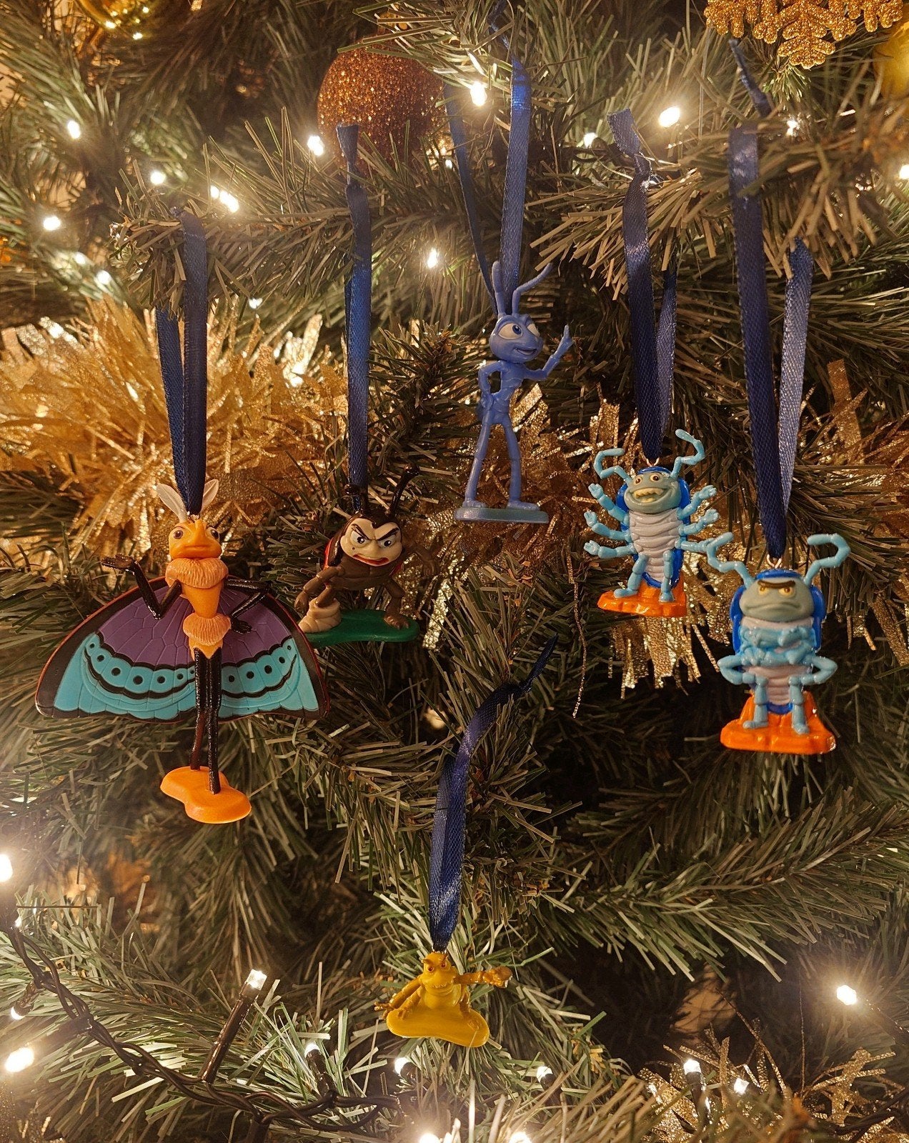 Disney Luizenleven A Bug's Life set kerst ornamenten hangers, Verzamelen, Ophalen of Verzenden, Zo goed als nieuw