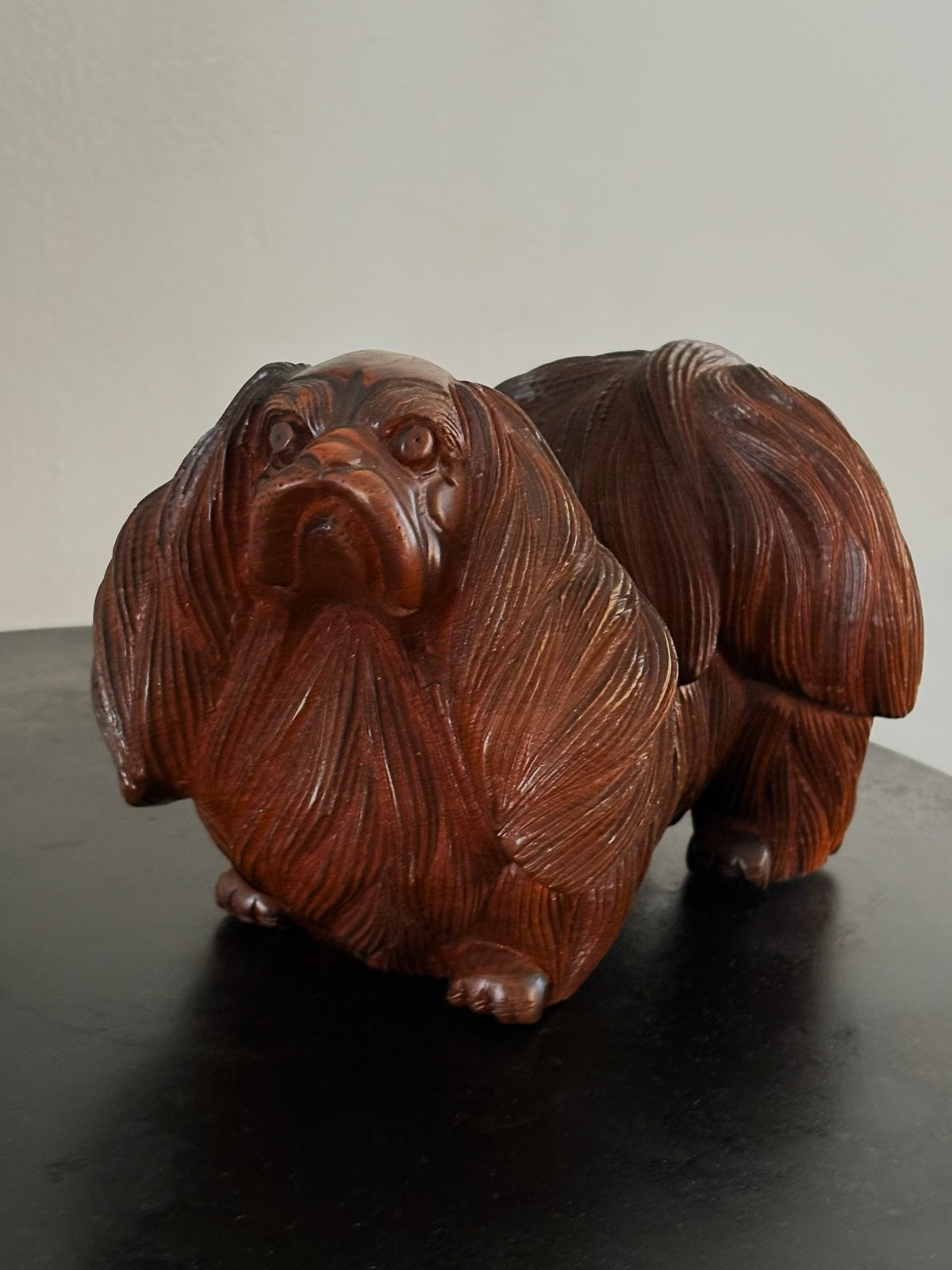 Vintage sculptuur, Antiek en Kunst, Kunst | Beelden en Houtsnijwerken, Minder dan 20 cm, Ophalen of Verzenden, Beeld, Hout