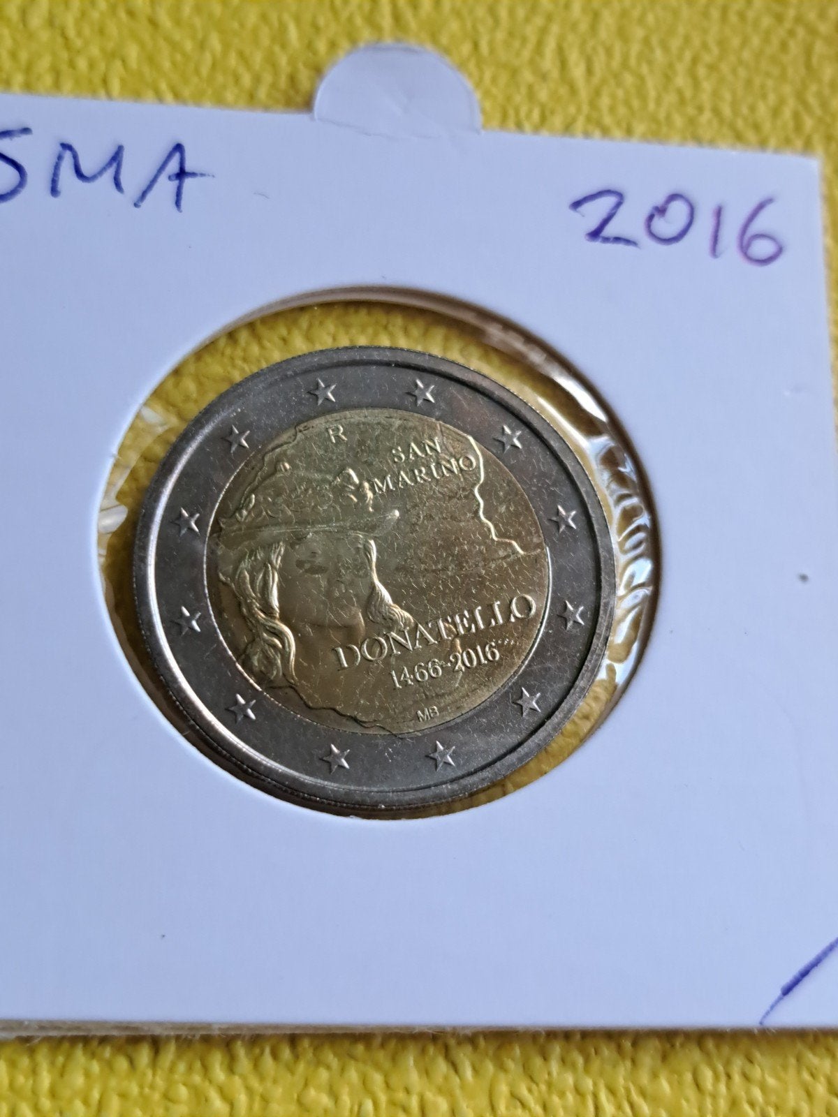 2 euro UNC SAN MARINO 2016 Donatello, Ophalen of Verzenden, San Marino, 2 euro
