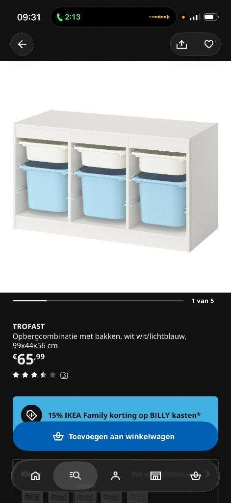 Kledingkast, Huis en Inrichting, Ophalen, Gebruikt, 100 tot 150 cm, 3 of 4 laden