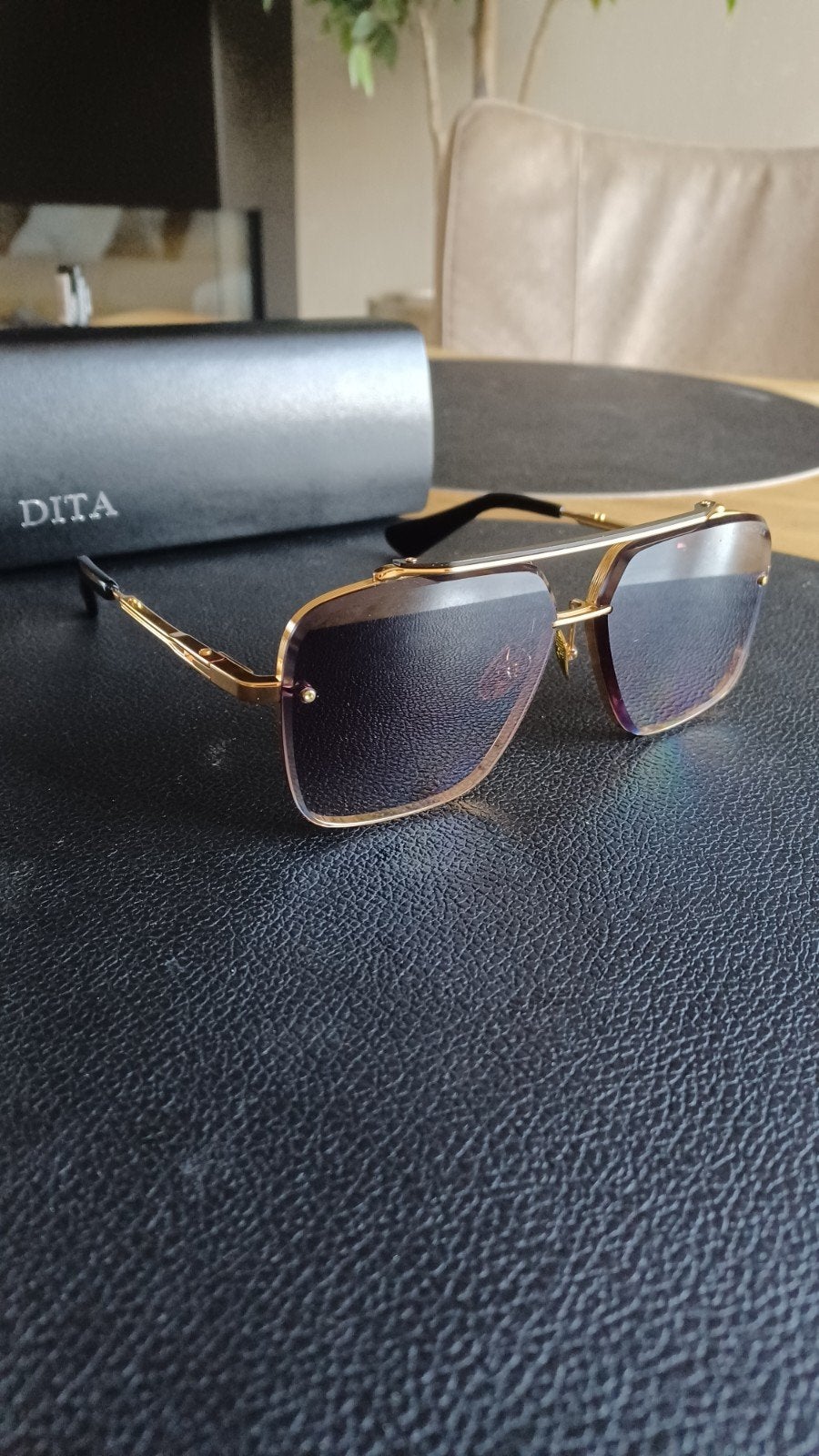 Dita Mach-Six Zonnebril Goud Zwart, Overige merken, Zonnebril, Overige kleuren, Ophalen of Verzenden