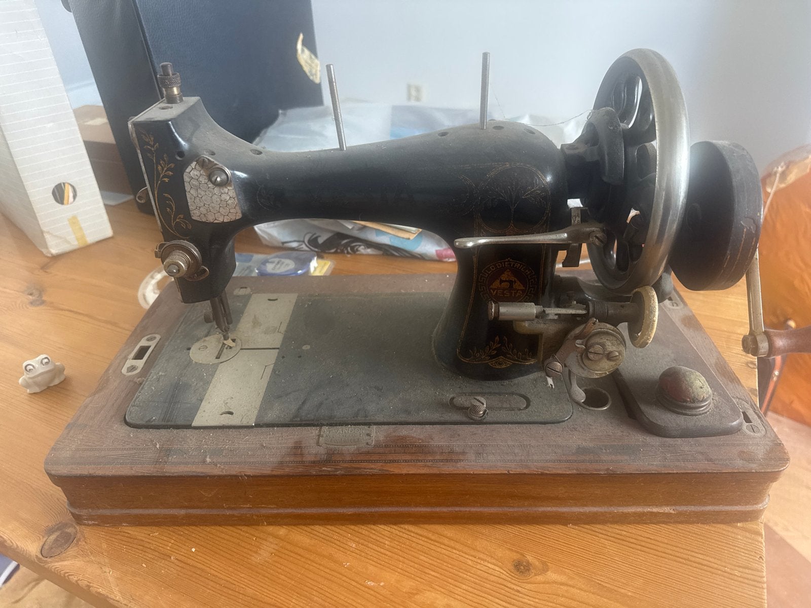 Antieke Vesta Naaimachine - Decoratief en Historisch, Ophalen of Verzenden