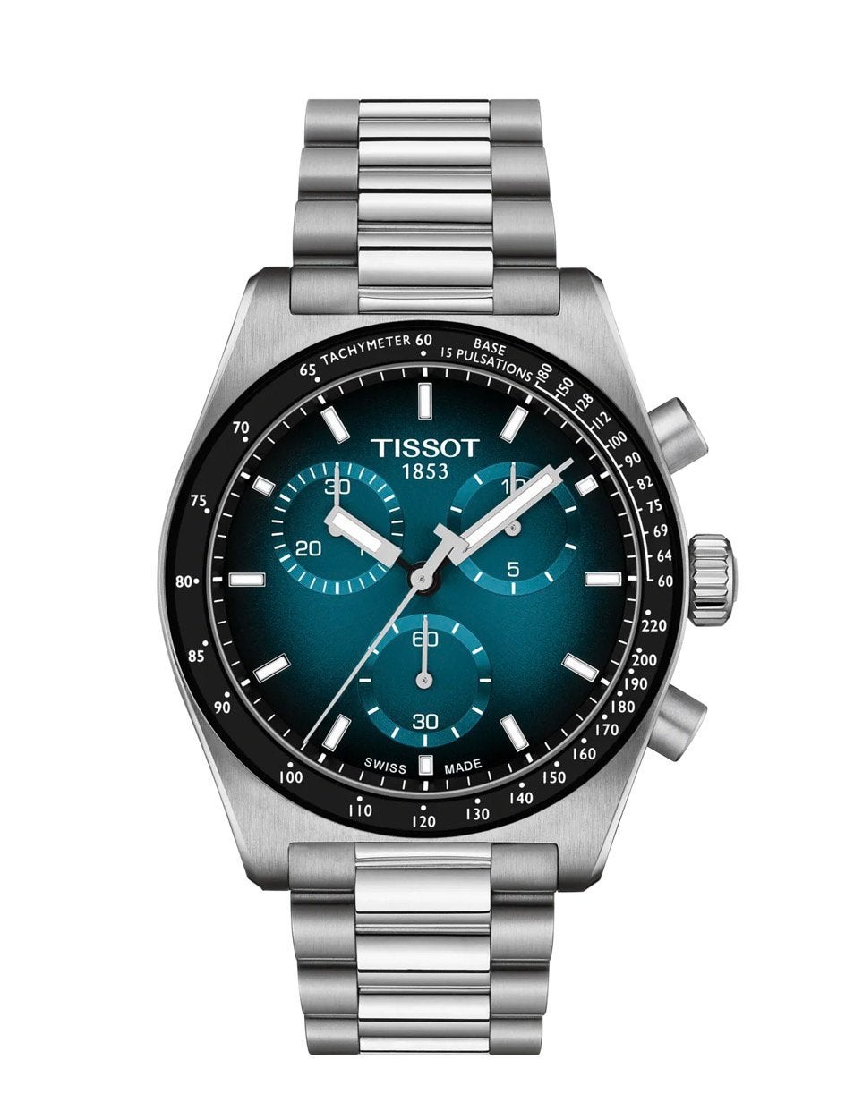 TISSOT PR516 40MM Chronograaf Blauw Herenhorloge - NIEUW, Overige merken, Staal, Staal, Polshorloge