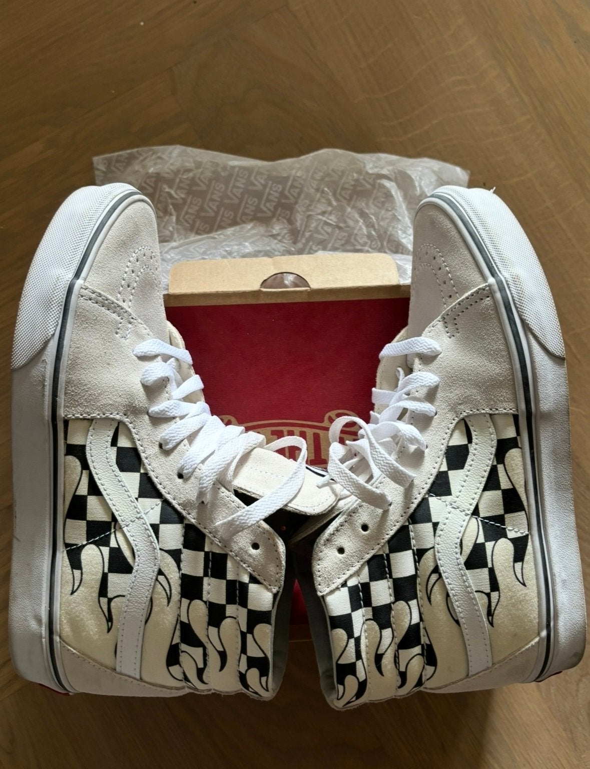 Vans SK8-HI zwart/wit geblokt maat 39, Zwart, Ophalen of Verzenden, Sneakers of Gympen, Zo goed als nieuw