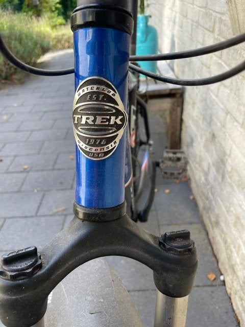 Trek Mountainbike - Blauw met RST vering, Fietsen en Brommers, Fietsen | Mountainbikes en ATB, Ophalen, Gebruikt, Hardtail, Trek