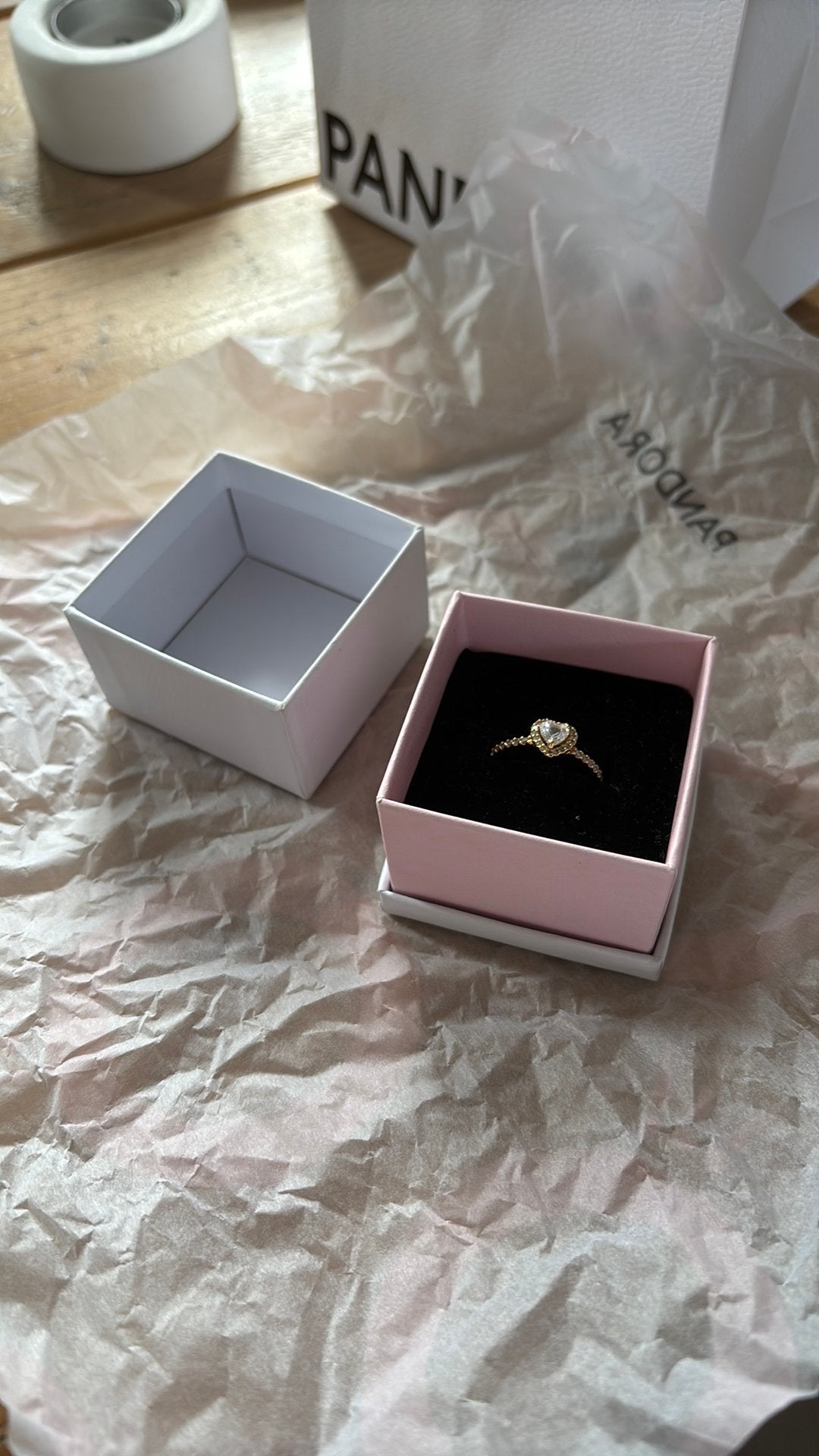Pandora ring, Met kristal, Overige materialen, Ophalen of Verzenden, Dame