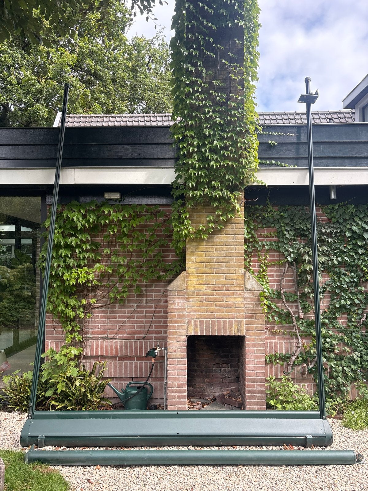 Weinor uitvalscherm Elektrisch - Groen - Gebruikt, Ophalen, Gebruikt, 250 cm tot 450 cm, Uitvalscherm