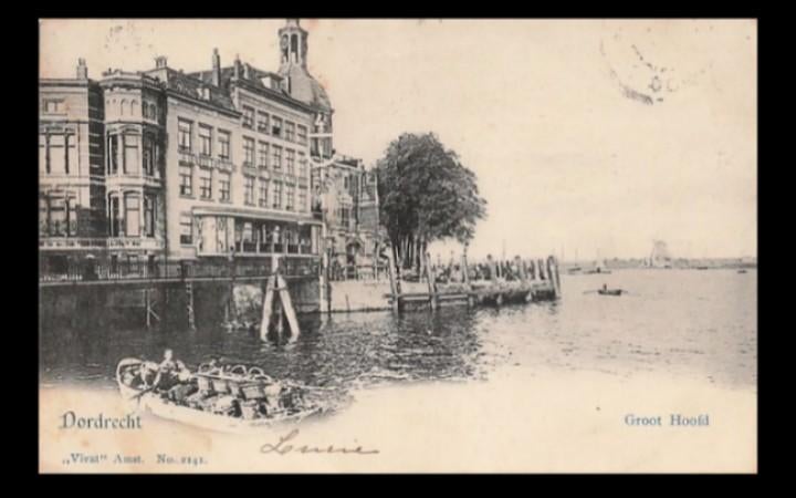 Dordrecht Groot Hoofd prachtige Vivat met molen 1901, Verzenden, Voor 1920, Gelopen, Zuid-Holland