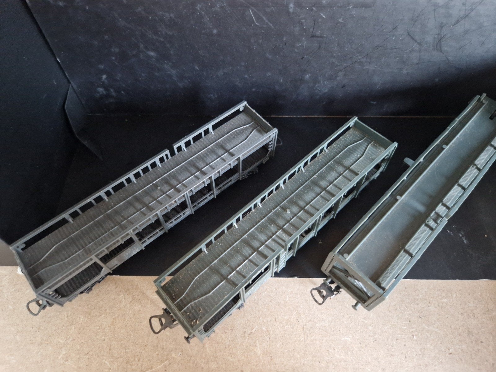 Set van 3 autotransport wagons - Gebruikt, Gebruikt, Gelijkstroom, Wagon, Ophalen of Verzenden