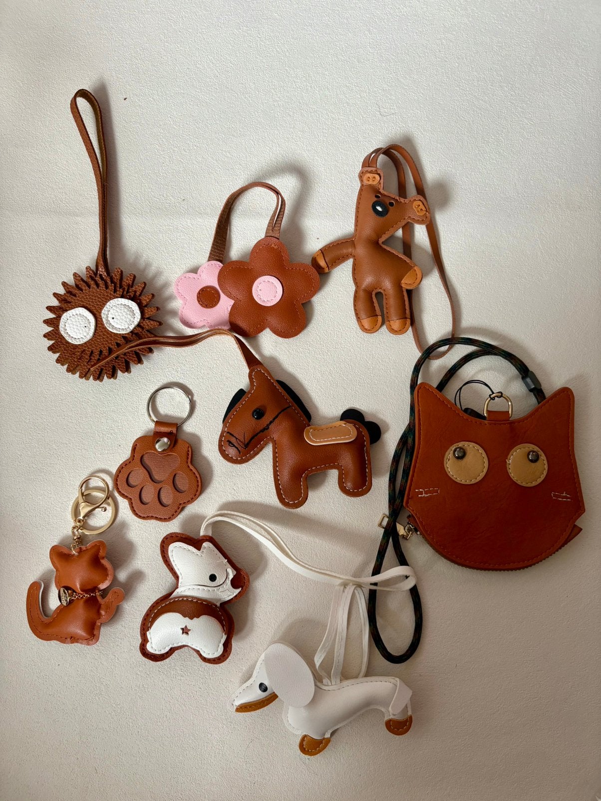 8x Sleutelhanger/Tashanger + 1x Portemonnee/Tasje Bundel, Verzenden, Gebruikt, Dier of Natuur