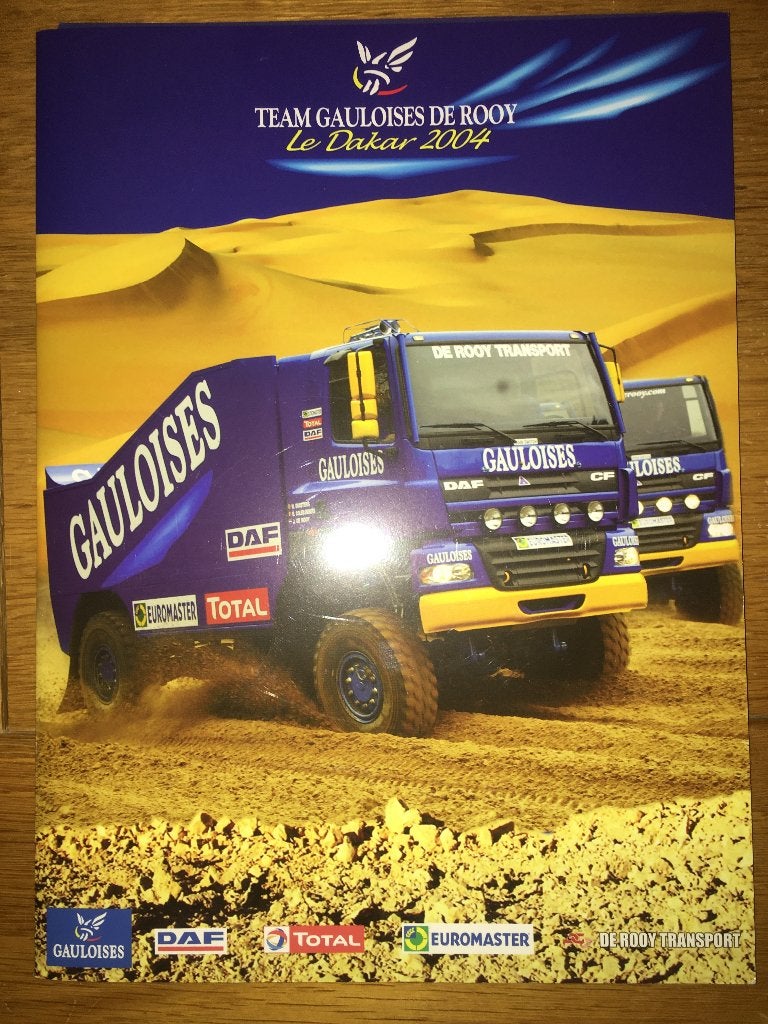 3x DAF De Rooy Dakar brochures folders 1987 + persmap 2004, Boeken, Ophalen of Verzenden, Nieuw, Overige merken