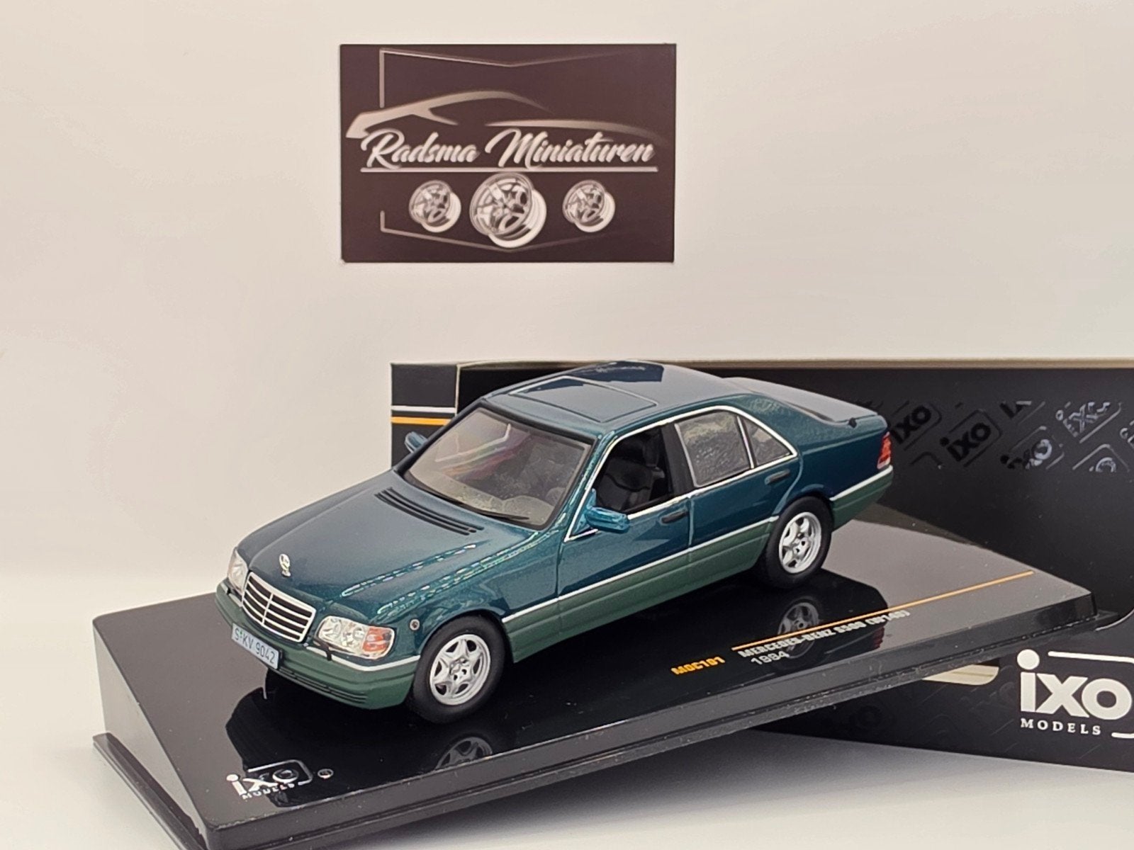 Mercedes-Benz S-Klasse S500 W140 - Aqua - 1:43 Ixo Models, Overige merken, Auto, Ixo Models, Ophalen of Verzenden