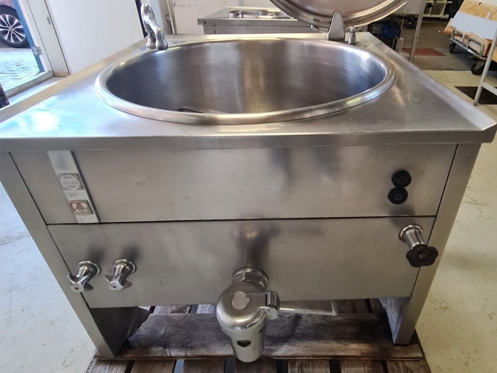 Professionele RVS Roerwerkketel 75 Liter | Dubbelwandig, Ophalen, Gebruikt