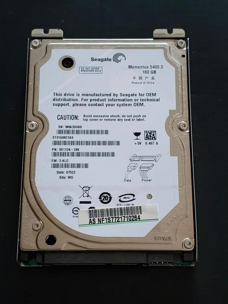 Seagate Momentus 160GB HDD, Computers en Software, Harde schijven, Ophalen of Verzenden, Desktop