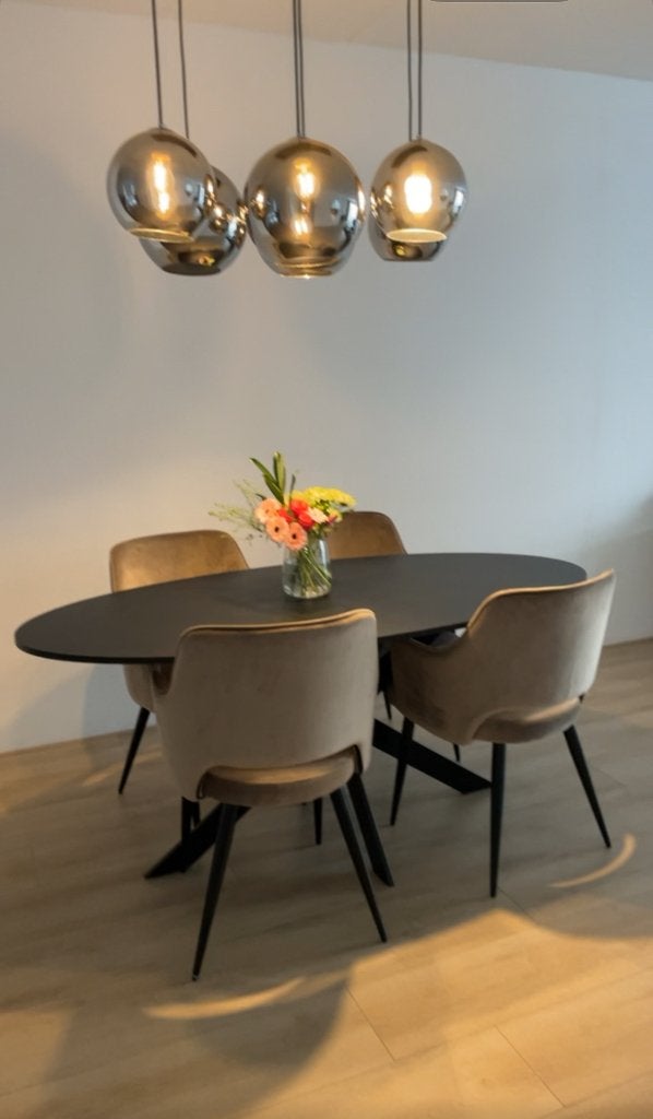 Eettafel, Huis en Inrichting, Tafels | Eettafels, Ophalen, Eikenhout, 50 tot 100 cm, Zo goed als nieuw