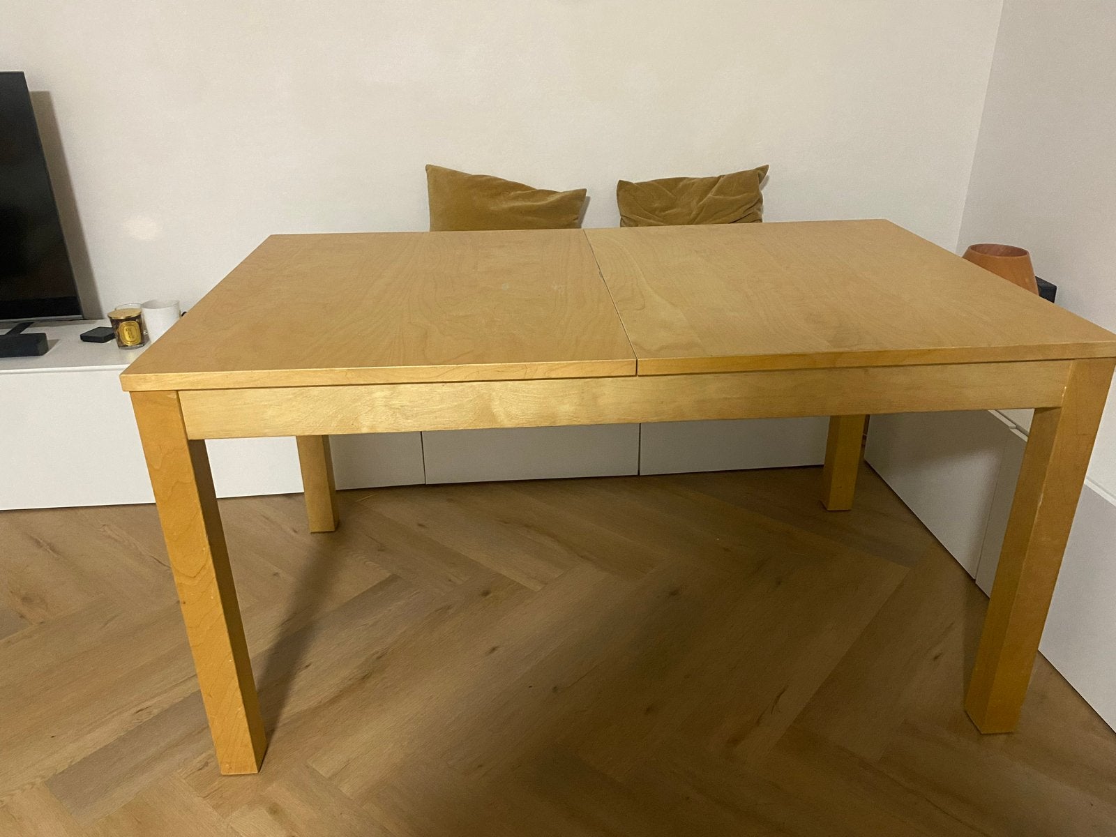 Gratis:Uitschuifbare eettafel - 3 lengtes (140, 180, 220 cm), Ophalen, Gebruikt, 100 tot 150 cm, 200 cm of meer