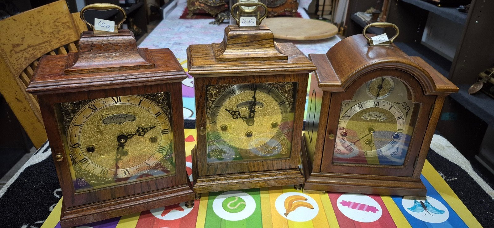 3x Warmink Wuba Westminster tafelklok, Ophalen