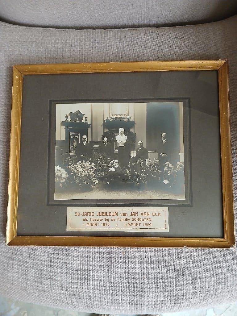 Historisch ingelijste foto familie Scholten, Ophalen, Gebruikt, Foto, Voor 1940